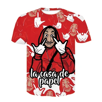 2021 Branded majica La Casa De Papel s 3D ispis Za muškarce/žene svakodnevno majice kratki rukav Majice hip-hop ulica odjeća негабаритная t-shirt