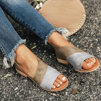 2021 g. Nove svakodnevne ženske sandale na ravnim potplatima Ženska modna obuća gladijatori Ljetnim udobne sandale Ženska obuća za stranke Ured za cipele