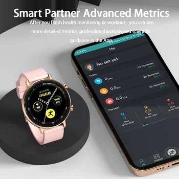 2021 Modni Pametnih satova Za žene IP68 Vodootporan Monitor srčane POENA EKG Bluetooth Poziv Pametni sat za Samsung Galaxy Active 2