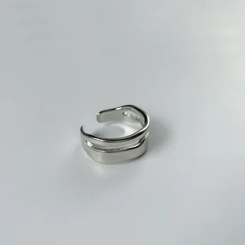 2021 Nova Moda Jednostavna Нерегулярная linija Prsten Double donje šuplje prsten Otvaranje Podesiv Prsten Za par Poklon za rođendan