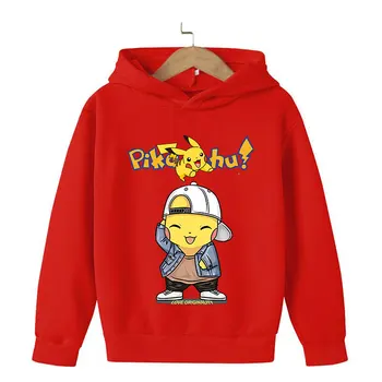 2021 Nova zimska odjeća Pikachu za dječake Zimske veste Školska odjeća za djevojčice Majica Dječja odjeća za boravak na otvorenom 4-14 t