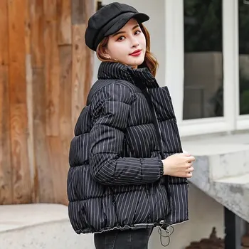 2021 Nove jesenske jakne Kratke zimske kapute dolje jakne Ženske parkovi u strip Free korejski modni univerzalne Ženske jakne