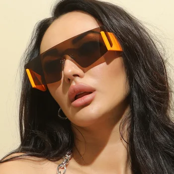 2021 Novi Jednodijelni Objektiv Ženske Sunčane naočale Stilski Ins Vruće Trendy sunčane Naočale s individualnost Ulica Fotografija Sunčane naočale za muškarce UV400
