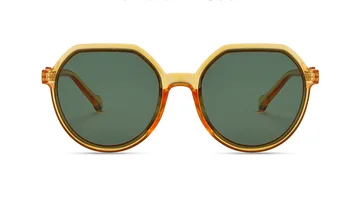 2021 Novi Modni Stil, Univerzalni Trend Sunčane Naočale, Personalizirane Sunčane Naočale u okrugli ivicom, Trend Sunčane naočale s velikim okvir boje čokolade