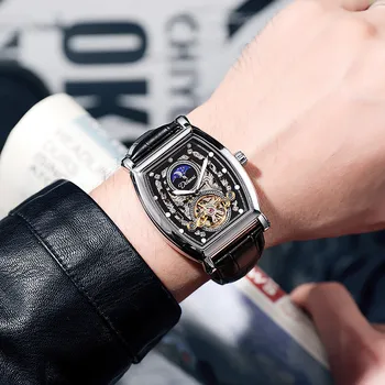 2021 Novi satovi za muškarce Najbolji brand Luksuznih Tourbillon Automatske Mehaničke Muški satovi su Vodootporni ručni sat Za muškarce Relogio Masculino