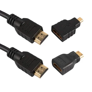 2022 Kvalitetan mini-HDMI-kompatibilni adapter Micro HDMI 1,5 metar 4K HD kabel pogodan za PS3 HDTV DVD XBOX PC Pro