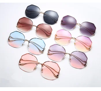 2022 Nove ženske sunčane naočale rimless UV400 Brand-dizajner Visoke Kvalitete gradijent ispunjava Ženske Sunčane naočale naočale