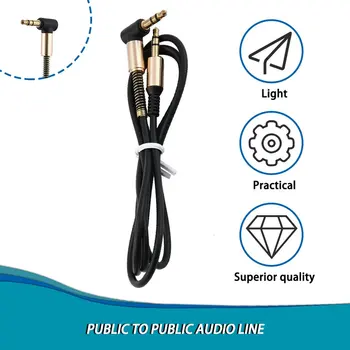 3,5 Mm Priključak 1 M AUX Audio Kabel Zlatna Nožica Linearni Kabel Opruga od čovjeka do Čovjeka HDMI je kompatibilan za Telefon za Automobil Zvučnik Slušalice
