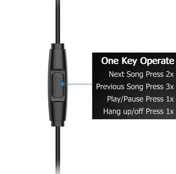 3,5 mm Stereo Glazbe Slušalice s Mikrofonom HD redukcija šuma Bas Sportske Slušalice Gaming Slušalice Za Samsung Xiaomi