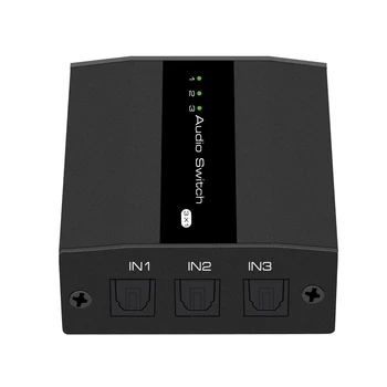 3-port Digitalni Optički Prekidač Audio/SPDIF / Toslink sa IR daljinskim upravljačem 5.1 Ch Hifi SPDIF / Toslink 3 U 1 Izlaz