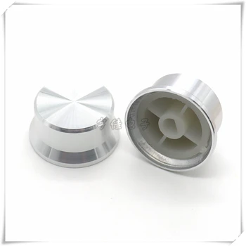 30 * 15 mm srebrna aluminijska ručka s pola ručka D-spoj tipa sa unutrašnjim otvorom od 6 mm ručka za podešavanje prekidača potenciometra