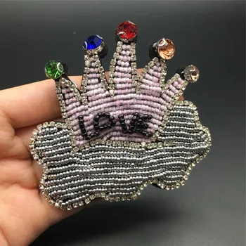 3D Ručni rad нашивки zrna Rhineston srce klaun riba imperial crown Zašiti нашивку sa šljokicama za odjeću oblog perle cool