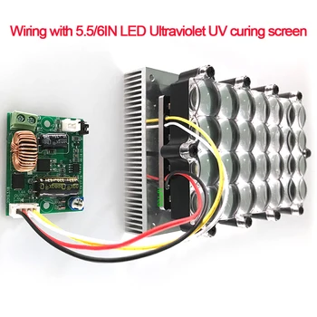405 nm Paralelni izvor uv zrake LED modul svjetla 5,5 6 inča LED 3D pisač UV-отверждающий ekran SLA DLP 75 W ploča vozača