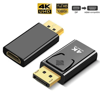 4K DisplayPort na HDMI kompatibilnim Izmjenični Pretvarač Дисплейный Port Muški DP do Ženskog HD TV Kabelski Adapter Video Audio Za PC TV