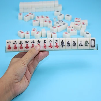 4kom Prijenosni U obliku slova Širok raspon Mini-Držač Za Mahjong Prometni Stalak Za Mahjong Za Desktop Širu Igre Kineski Smiješno Zabava Alat