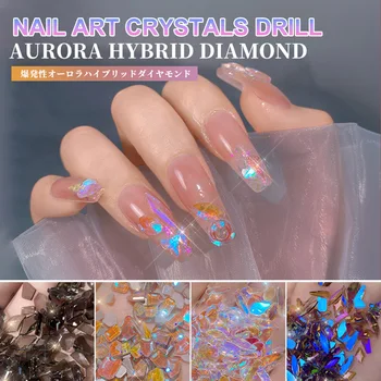 50/100 komada Dijamanata za nokte Kristali s ravnim Stražnje kućište AB Aurora Kristalno dragulji Mješoviti Oblik 3D Ukrasi za nokte