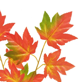 50 cm 10 kom. Umjetni jesenje lišće Javora Dekor Lažna Grančica Drveta Svilene Lišće biljaka za Halloween Božićni nakit za Vjenčanje