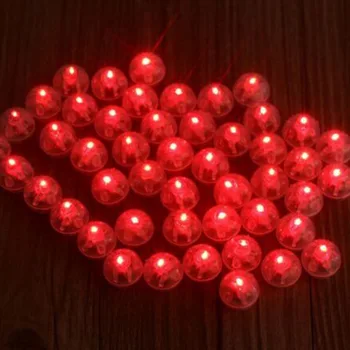 50 kom./lot Cijele Loptu Led Svjetla balonom Mini Žarulje-Bljeskalice, Svjetla za Božić za Vjenčanje Nakit Bijela Žuta
