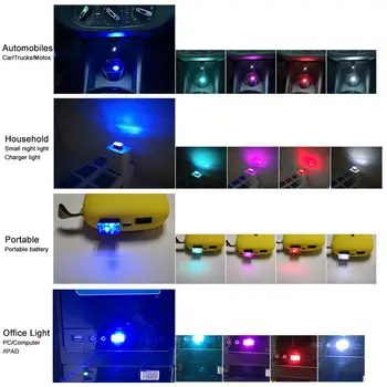 7 Boja Auto-Mini-USB LED lampa Моделирующий Lampa Fleksibilan Neonski Difuzno Svjetlo Atmosfera Automobila Ukrasnih Žaruljica Unutarnja rasvjeta automobila