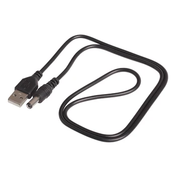 80 cm USB Kabel za punjenje Hrane DC5.5 mm*2,1 mm USB-a NA DC 5,5*2,1 mm Priključak kabela za napajanje Crna 100 kom/paketu