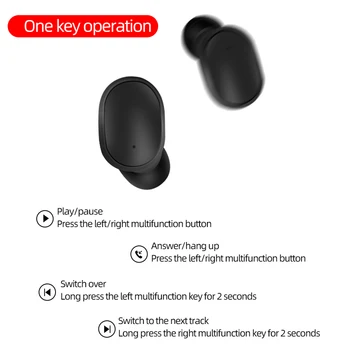 A6S TWS Bluetooth slušalice 5.0 Bežične Slušalice su Bežične Slušalice TWS Slušalice Mikrofon s redukcijom šuma za Xiaomi iPhone opp