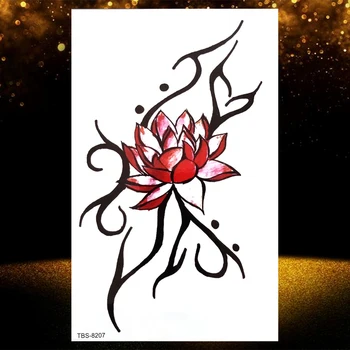 Akvarel Kawai Jednorog Tetovaža Naljepnica Fantazija Pero Privremena Tetovaža dizajne Za Žene 3D Prekrasan Cvijet Samoljepivi Lažna Tetovaža