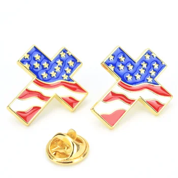 Američka Zastava je Križ Simbol Kaplje Ulje Metalni Broš Odjeća Školska Torba DIY Nakit Pribor Prijenosni Paul Pin