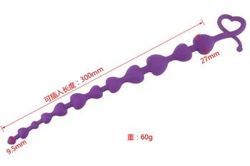 Analni perle duljine 30 cm silikonski analni čep za seks-igračka za odrasle, masaža prostate L026 Izravna dostava