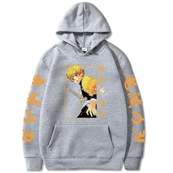 Anime Ubojica demona Hoodies Агацума Zjenicu sa po cijeloj površini Muška majica Harajuku Ulične Casual odjeća pulover Unisex Ženski Veste