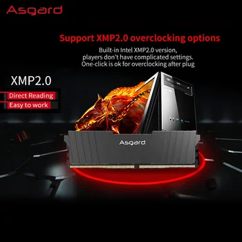 Asgard T2 Memoria ddr4 memorija 8 GB 16 GB 8 GB X 2 32 GB 2666 Mhz 3000 Mhz 3200 Mhz memorija DDR4 s radijatora Podrška matične ploče DDR4 Stolno računalo