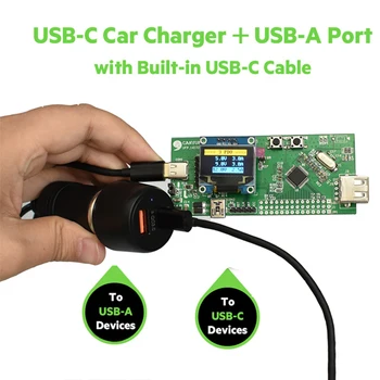 Auto Punjač YOJOCK 48 W C Punjenje USB Napajanje QC 3,0 USB Punjač +Besplatni high-Speed USB kabel Tipa C-C 1,8 M za iPhone