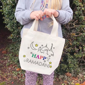 Beba dječak djevojčica DIY mini torba dar je dar холщовая torba sretan Ramazan Karim Eid Mubarak musliman Islamski Al-Adha Iftar odmor pribor