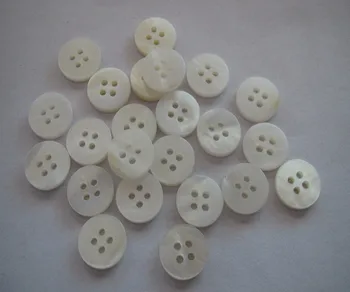 Besplatna dostava 12 mm majka ljuske button4 rupe gumb ljuske dual dual prirodna bijela košulja 100 kom.