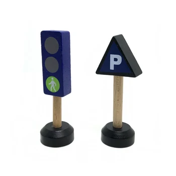 Besplatna dostava drveni semafor semafor prometni znak ulični znak stalan otpor mac mali željeznički put scena pribor igračka
