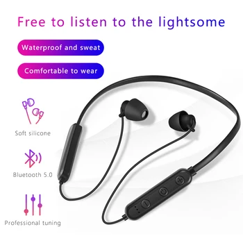 Bežične Slušalice V5.0 Bluetooth Za Spavanje Mekani Silikon Stereo Sportske Čepići Za uši, Slušalice Za vješanje na Vrat, redukcija šuma, Sport