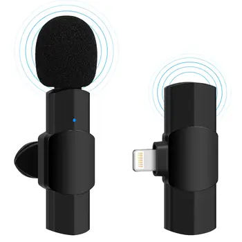 Bežični Mikrofon za iPhone, iPad i Android Петличный za Snimanje video TikTok Facebook Live Intervju Plug Play Prsima Mikrofon