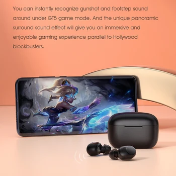 Bežični punjenje Haylou GT5 Bluetooth Slušalice sa kontrolama na dodir AAC HD Stereo Zvuk,Inteligentno otkrivanje nošenje slušalice tws