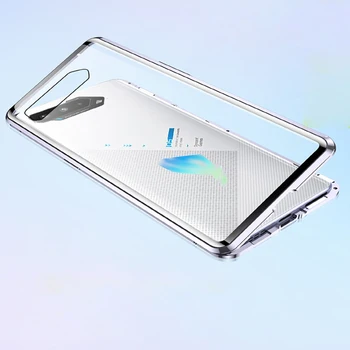 Bijela boja za kućišta ROG Phone 5S Metalni okvir Obostrane poklopac od kaljenog stakla za telefone ASUS ROG 5S ROG5 S PRO Sjedalo za telefone