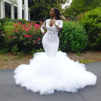 Bijela vjenčanica Duga haljina za plijevljenje Za žene Wedding party Haljine Kombinezon za goste Nevjesta 2021 Elegantan