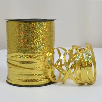 Boje s Ukrasnim Trakom Laser Trake Balon Uže 250 Metara Metal Kiša Zlato Srebro Vjenčanje je Dan Rođenja Vrsta Skupa Materijal