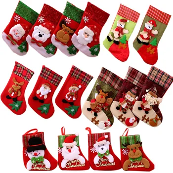Božićne dekoracije Djed Mraz male čarape ovjes na božićnu božićno drvce, Božićne čarape poklon vrećica Božić torbe