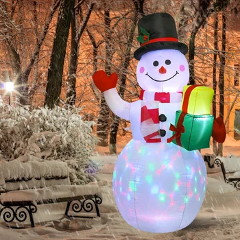 Božićni Napuhavanje Snjegović Djed Mraz i Led Osvijetljena Model Dvorište LED Pumpa Ukras Genetika college Božićni ukras