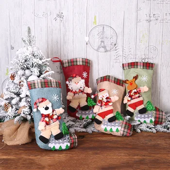 Božićni poklon paketi za čarapa Božićni ukras za kuću za Novu godinu 2020 Poklon torba Navidad Čarape Ukras Natalne božićna drvca, Pokloni