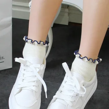 [COSPLACOOL]Rub Ručni rad Bisera čarape Harajuku Ženske Kvalitetne sjajne zlatne Modni Sokken Zabavne čarape za djevojčice Calcetines Mujer