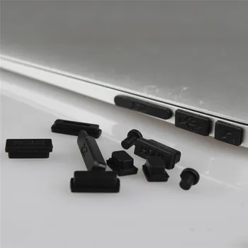 Crni Mekani silikon set пылезащитных zaštitnih kapica za MacBook Air New Pro 11 12 13 15 16 Touch bar 2020 A2337 A2338 M1 A1466 A2179 A2289