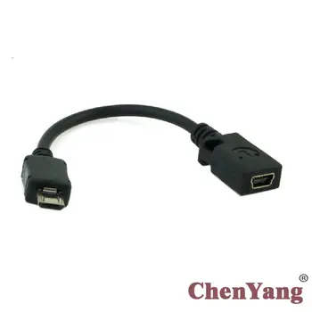 CY Chenyang Mini USB 5pin Ženski na Micro USB 5pin Muški kabel za punjenje podataka 10 cm