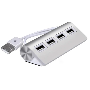 D7YC 4 Porta USB2.0 Hub Razdjelnik Adapter od aluminijske Legure Za Punjenje USB 2. Hub za stolno RAČUNALO s nekoliko uređaja
