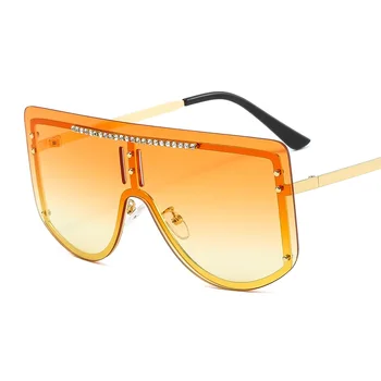 D&T 2021 Nova Moda Štit Sunčane naočale za žene i za muškarce Dijamant gradijenata Leće Legura Metalne okvira Luksuzni Cool Marke Dizajnerske Sunčane naočale