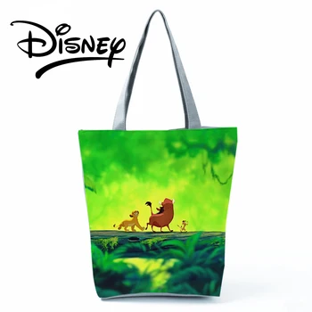 Disney Lion King Torbe Plava Ženska torba Na rame Velikog Kapaciteta Reusable torba za kupovinu Moon Travel Plaža torba s korisničkim uzorkom