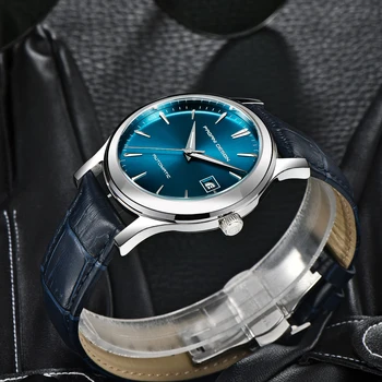 Dizajner satova i PAGANI za muškarce Poslovne Klasične Muške Mehanički ručni sat Vodootporan Luksuzni Automatski sat je od prirodne kože